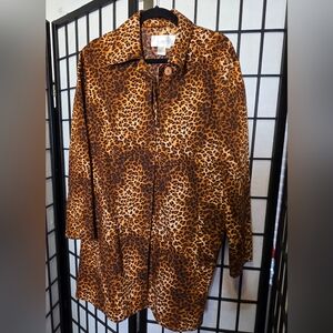 Leopard Print Diane's Essentials Cheetah/Animal Print Blazer Jacket Size L